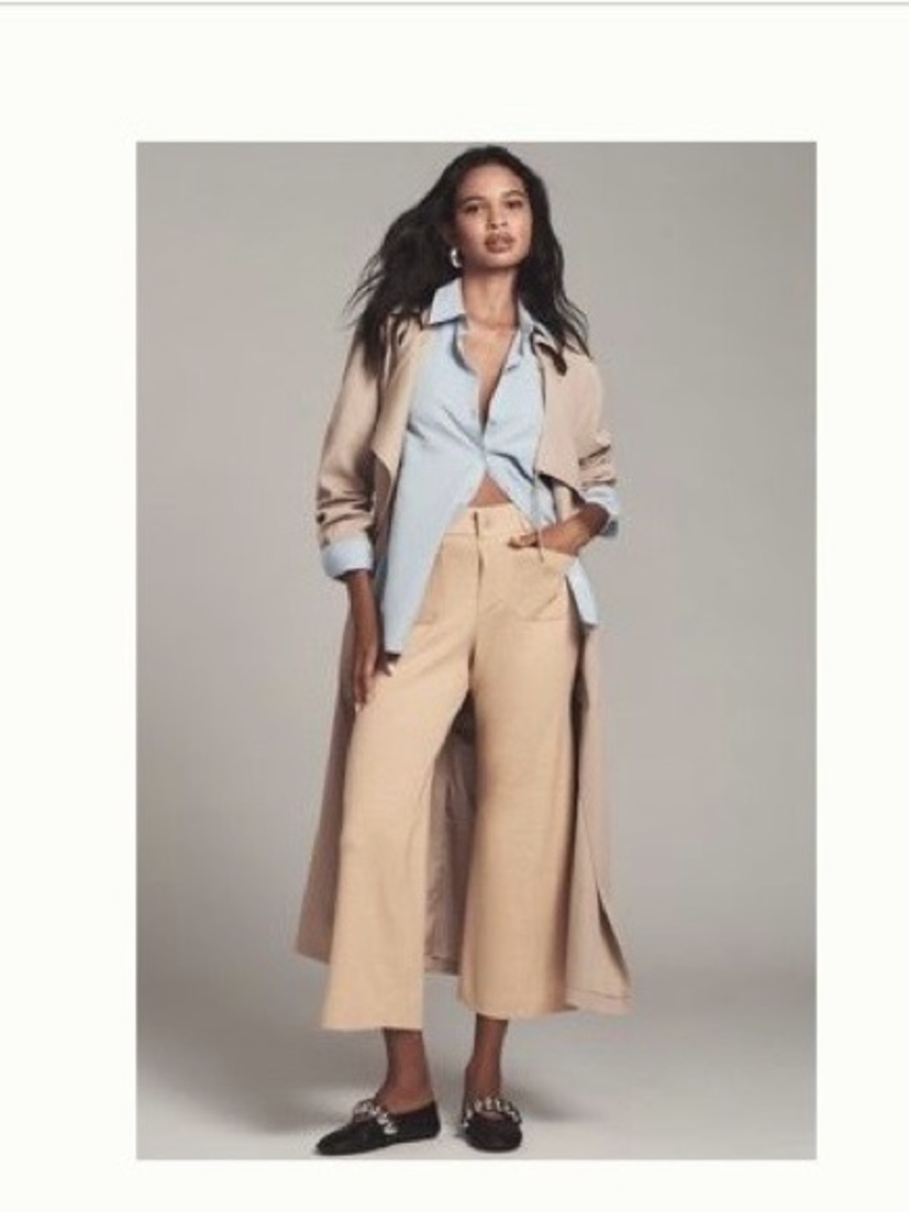 Maeve Colette Sweater Knit Crop Pants in Beige